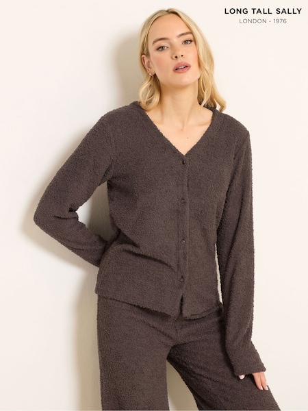Long Tall Sally Brown Chenille Cardigan Pyjamas Top (Y34237) | 156 QAR