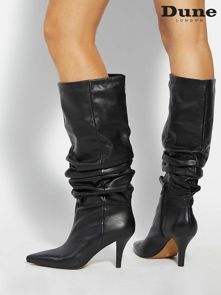 Dune London Black Santi Knee High Boots (Y34279) | R$ 1.965