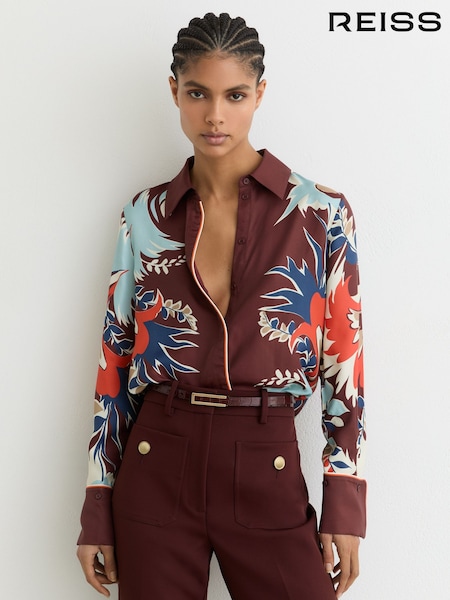 Reiss Lia Printed Button-Through Shirt (Y34361) | ‏1,443‏₪