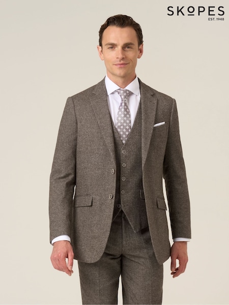 Braun - Tailored - Skopes Jude Tweed Tailored Fit Suit Jacket (Y34483) | 218 €