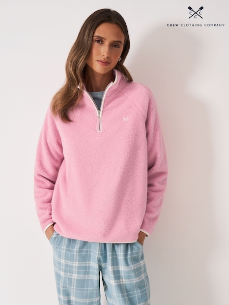 Crew Clothing Pink Half-Zip Fleece (Y34524) | R$ 545