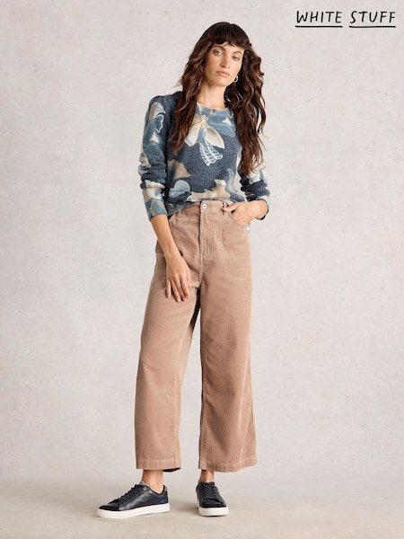 White Stuff Blue Jodie Printed Foil Jumper (Y34560) | 434 QAR