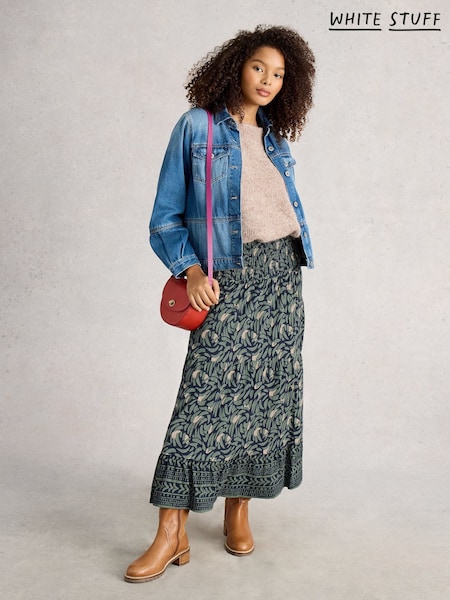 White Stuff Blue Marissa Jersey Maxi Skirt (Y34584) | €83