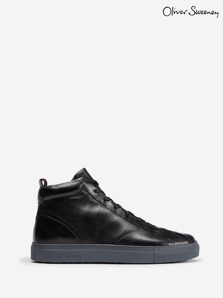Noir - Regular Oliver Sweeney Hand Finished Calf Leather Retro Trainers Defeza