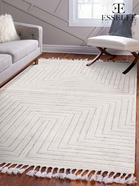 Esselle Natural Arctic Maze Rug (Y34788) | AED582 - AED1,689