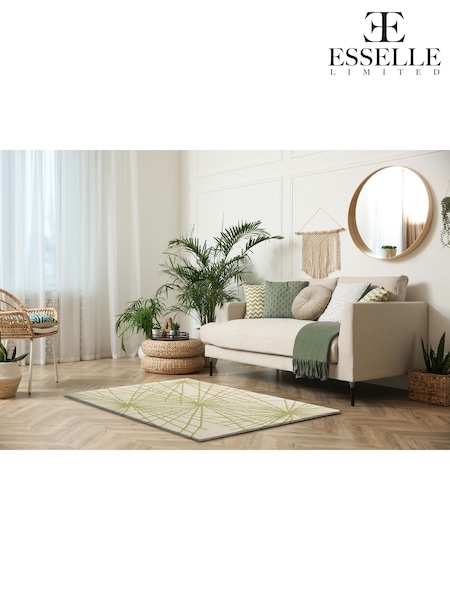 Esselle Green Aura Starburst Rug (Y34798) | AED815 - AED1,456