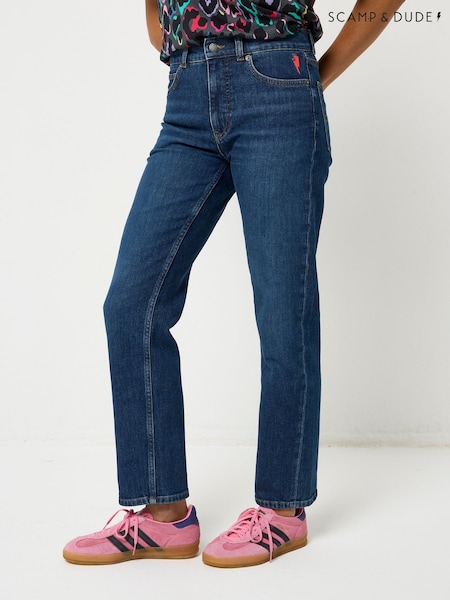 SCAMP & DUDE Blue Boyfriend Jeans Denim (Y34830) | €113