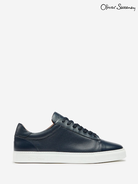 Oliver Sweeney Blue Perforated Calf Leather Cupsole Trainers (Y34839) | € 301