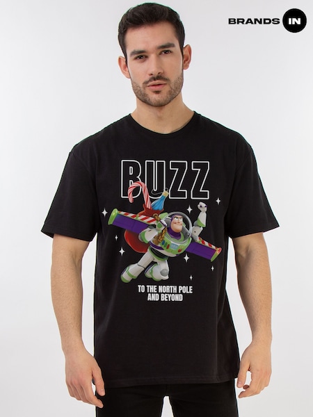 Brands In Black Disney Toy-Story Buzz Beyond Christmas T-Shirt (Y34862) | €30.50