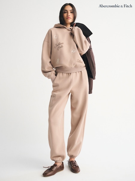 Abercrombie & Fitch Essentials High Rise Baggy Joggers (Y34932) | 387 LEI