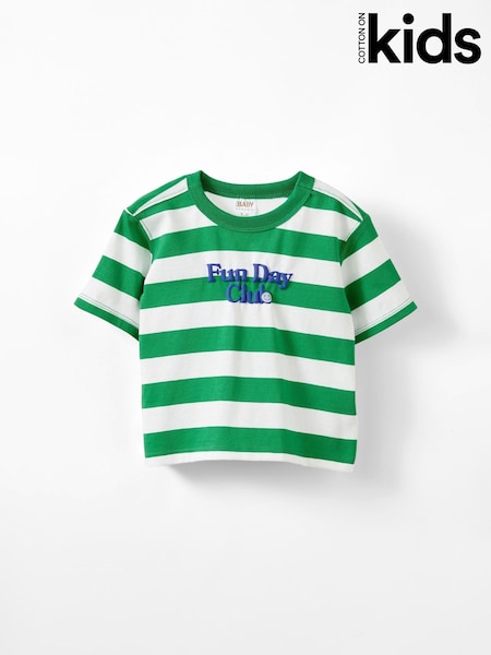 Cotton On Green Bobbi Short Sleeve Graphic T-Shirt (Y34988) | 59 QAR