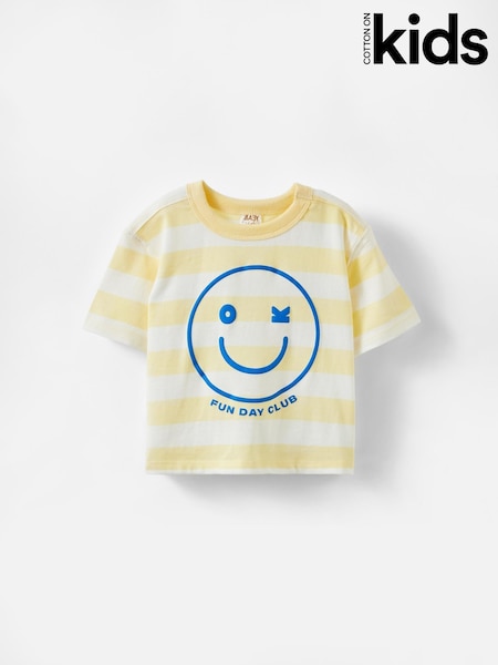 Cotton On Yellow Bobbi Short Sleeve Graphic T-Shirt (Y34994) | €16