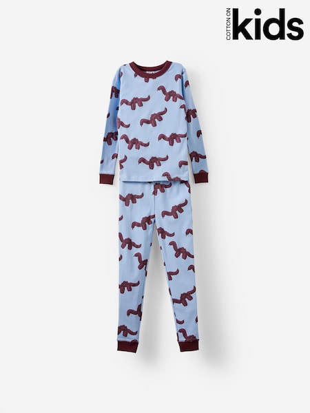 Cotton On Dark Blue Jesse Long Sleeve Pyjamas (Y34999) | 94 QAR