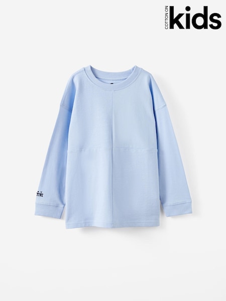 Cotton On Blue Long Sleeve Textured Splice T-Shirt (Y35023) | €20