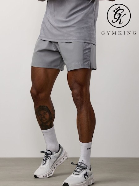 Gym King Grey Progress Panel Shorts (Y35202) | €44