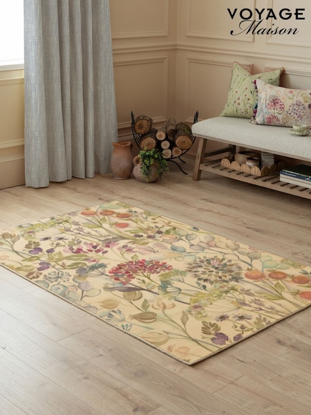 Voyage Maison Pink Arizona Sand Printed 100% Wool Rug (Y35230) | 1,109 QAR - 1,683 QAR