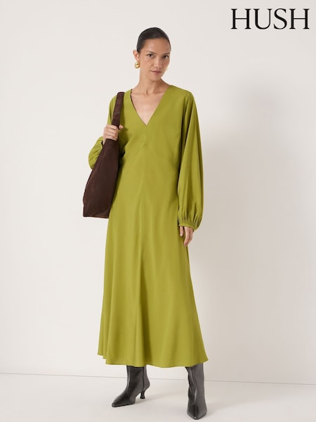 Verde - Hush Grace V-Neck Long Sleeve Dress (Y35380) | 184 €