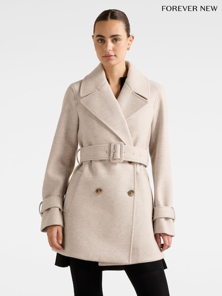 Forever New Natural Belle Short Wrap Coat (Y35447) | R$ 1.185