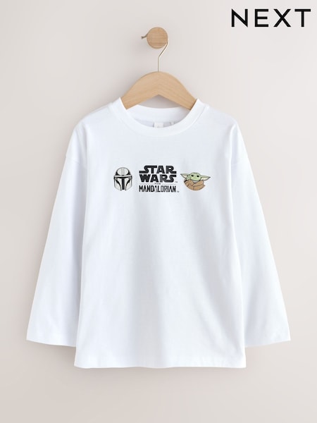 ホワイト - Mandalorian Long Sleeve T-shirt (3-16yrs)