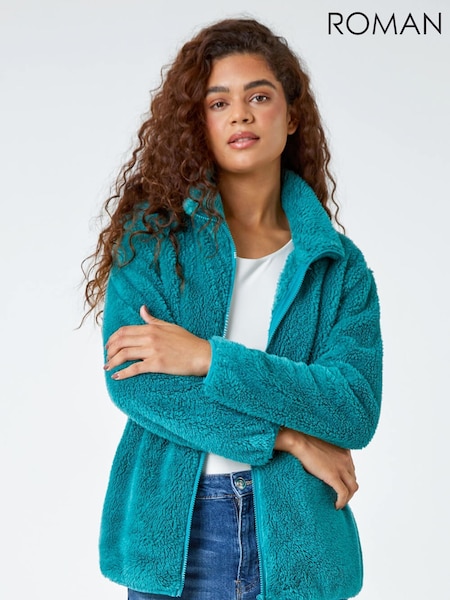 Roman Green Soft Sherpa Fleece Jacket (Y35566) | €56