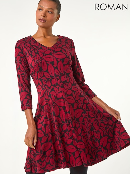 Roman Leaf Print Skater Dress (Y35578) | € 66