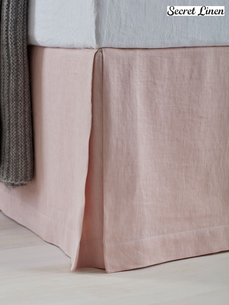 Secret Linen Store Blush Pink Twill Cotton Linen Valance (Y35852) | 390 QAR - 494 QAR