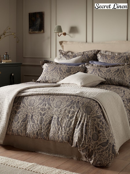 Secret Linen Store French Blue Birdie Jacquard Duvet Cover (Y35873) | 292 QAR - 638 QAR