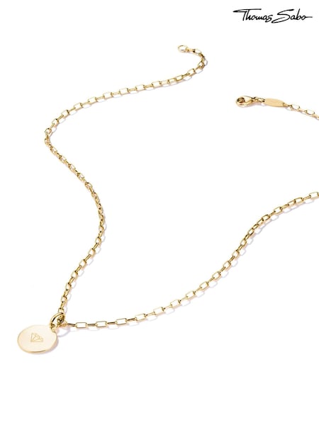 Thomas Sabo Gold Plated Charm Paperclip Necklace (Y35913) | €114