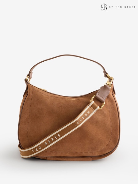 Ted Baker Brown SAMIYRA Webbing Suede Hobo Bag (Y35943) | R$ 1.765