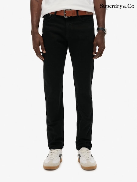 Black - Regular Superdry Cotton Vintage Slim Jeans