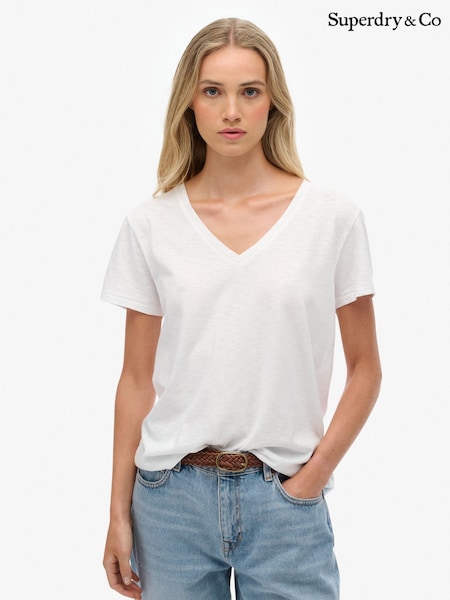 Superdry White Studios Slub Embroidered T-Shirt (Y36005) | €25