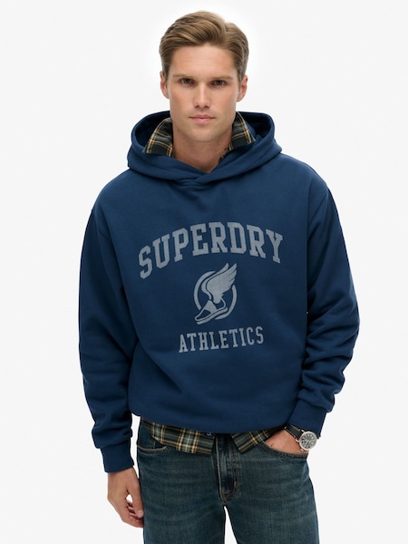 Superdry Blue Vintage Athletics Oversized Hoodie (Y36006) | 272 QAR