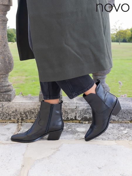 Schwarz - Novo Diablo Low Heel Western Boots (Y36048) | 72 €