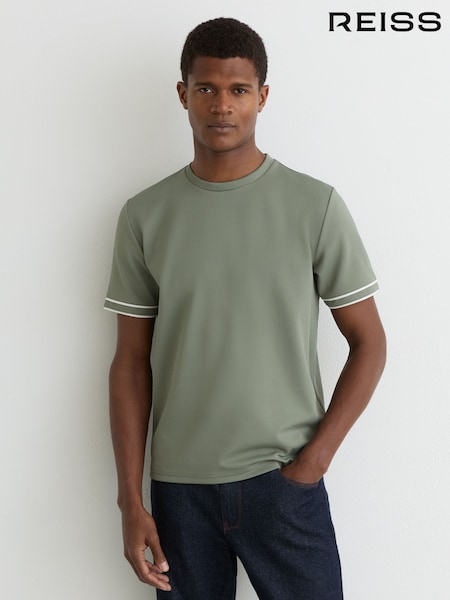 Reiss Sage Green Oscar T-Shirt (Y36073) | AED418