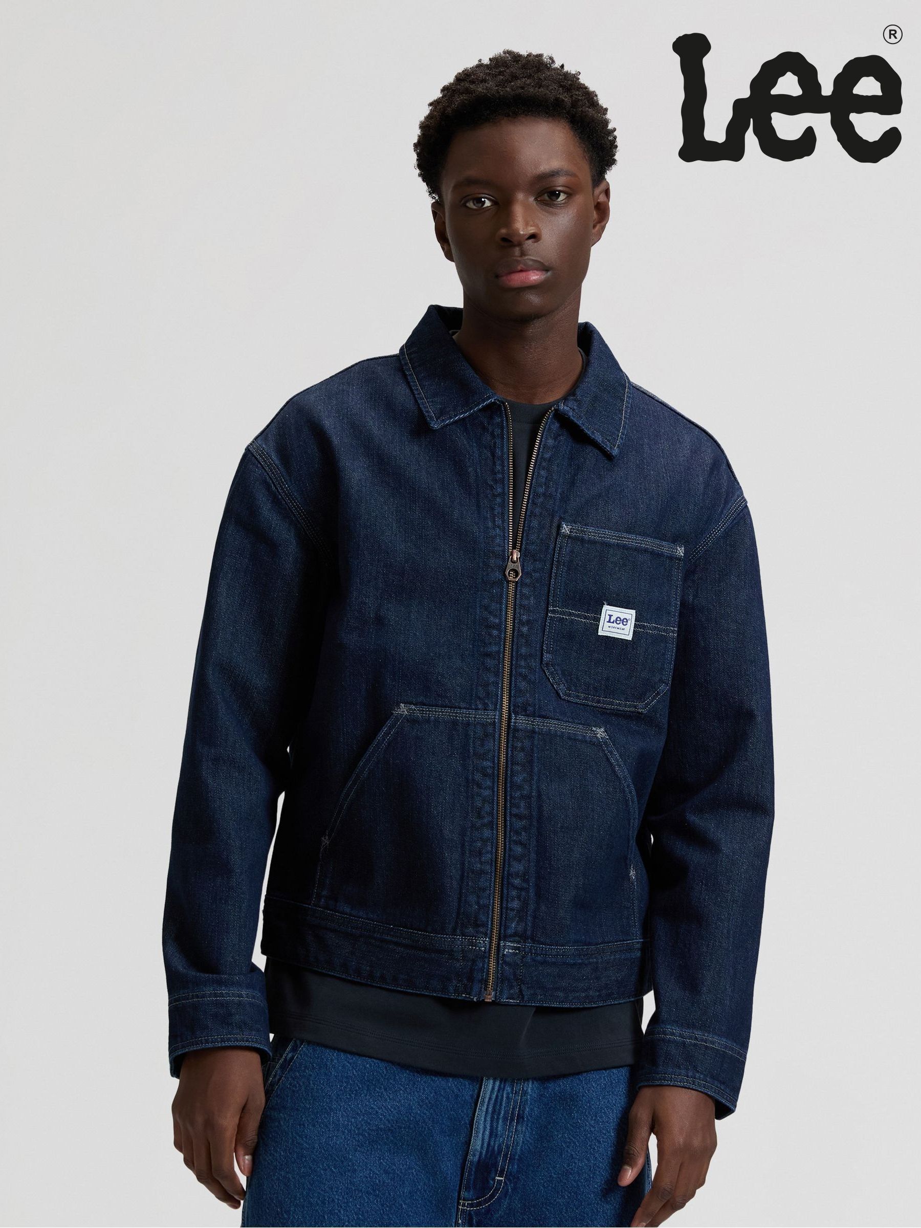 Buy Lee Blue 91W Denim Workwear Jacket from Next Australia