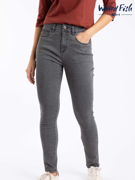 Weird Fish Grey Gerrie Slim Leg Jeans (Y36227) | €77