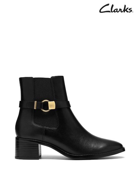 Black - Clarks Wrenn Buckle Boots