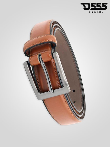 D555 ANTHONY Square Buckle Edge Stitched Faux 2.7 Cm Width Leather Belt (Y36370) | 32,200 ARS