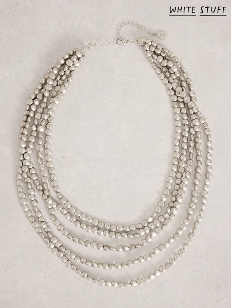 White Stuff Silver Tone Zoey Multi Layer Necklace (Y36427) | 168 QAR