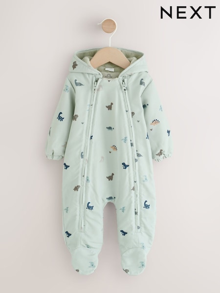 Žaliasis dinozauras - Hooded Baby All-in-one (0mths-2yrs)