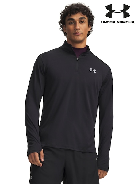 Black - Regular Under Armour Tech Utility Quarterzip Long Sleeve Top