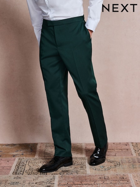 Jade Green - Regular Slim Fit Tuxedo Suit Trousers