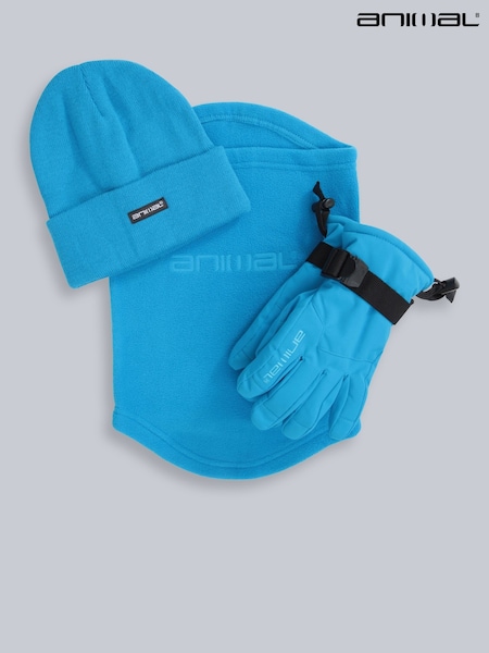 Animal Blue Polar Kids Waterproof Ski Gloves & Accessories Set (Y37043) | $82