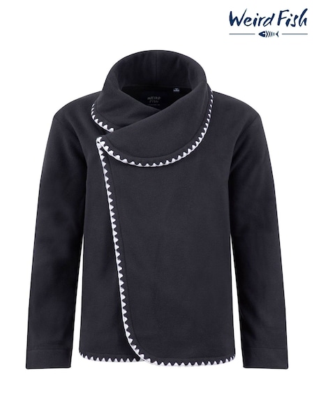 Weird Fish Blue Tamara Asymmetric Fleece Cardigan (Y37123) | R$ 640
