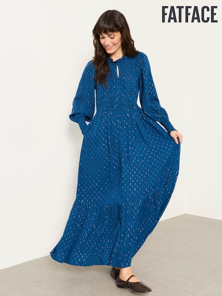 Teal Blue - Fatface Maxi Dress