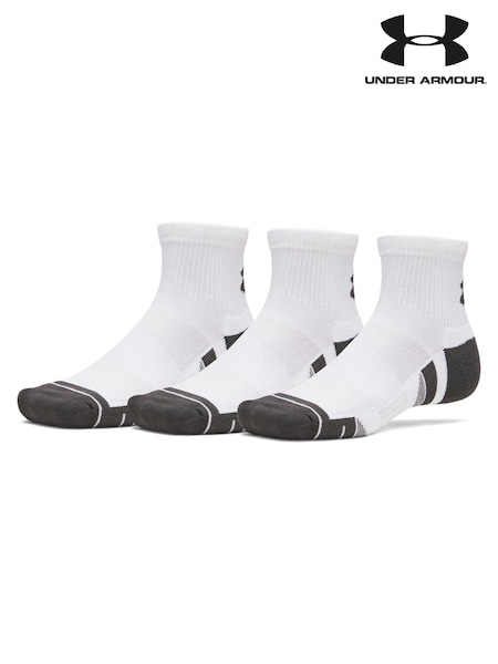 Bianco - Regular Under Armour Performance Tech Quarter Socks 3 Pack