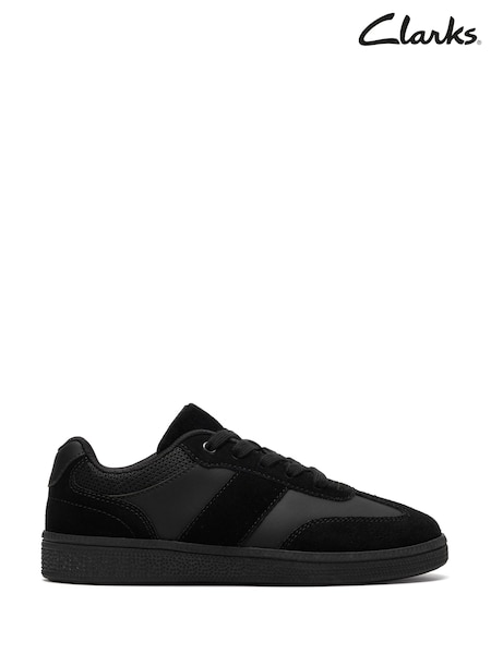 Black Suede - Clarks Standard Fit Cypress Lace Trainers