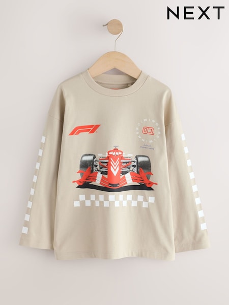 Cement - F1 Long Sleeve T-shirt (3-16yrs)