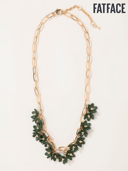 Green - Fatface Statement Party Necklace