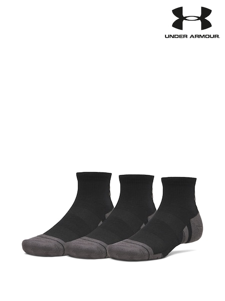 Black - Regular Under Armour Performance Tech Socks 3 Pack